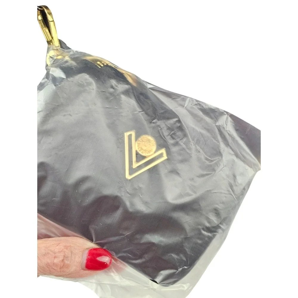 Valentino Orlandi‎ Black Nylon Backpack Gold Logo Rucksack with Wallet NEW